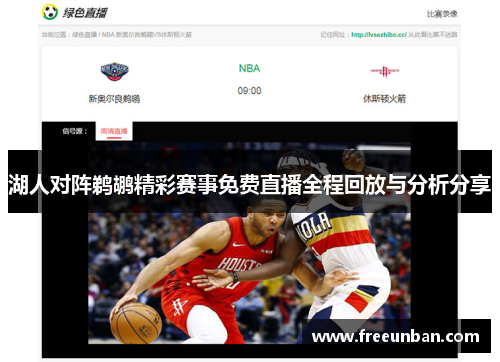 湖人对阵鹈鹕精彩赛事免费直播全程回放与分析分享